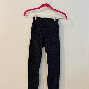 lululemon athletica Black Textured Pattern Leggings